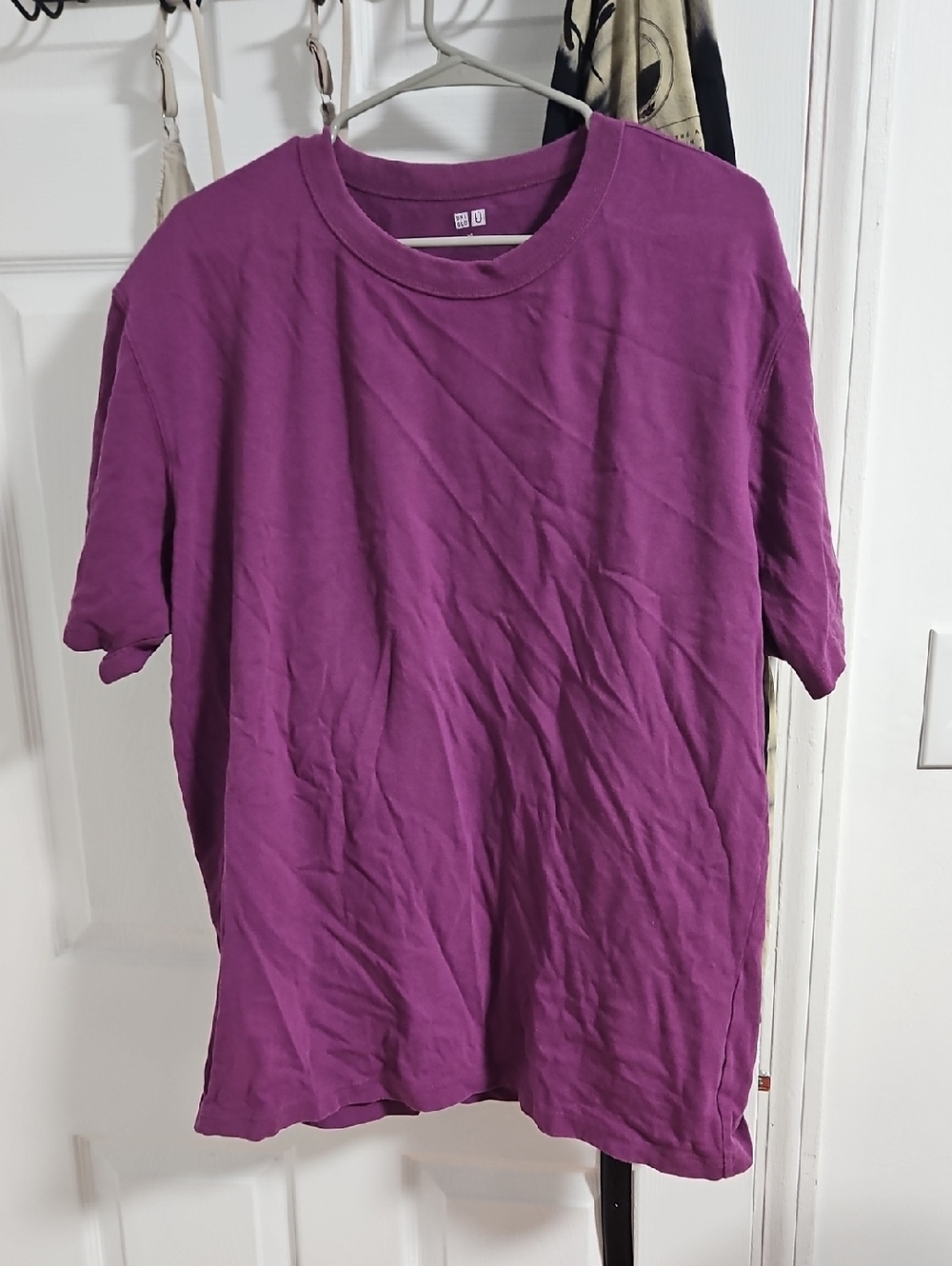 Uniqlo 100% Cotton 2023 Short Sleeve Crew Purple Tee T Shirt